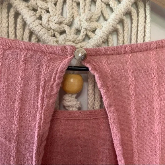 AMERICAN EAGLE Long Sleeve Babydoll Top Rose Mauve Pink Size Large - Picture 11 of 13